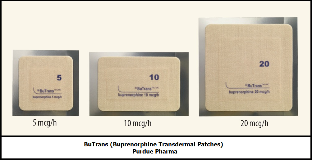 Canadian BuTrans buprenorphine patches 20mcg 10mcg 5mcg