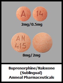 buprenorphine/naloxone tablets 8mg 2mg Amneal