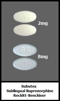 Subutex buprenorphine tablets 8mg 2mg