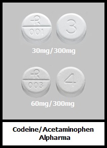 codeine/acetaminophen tablets Alpharma