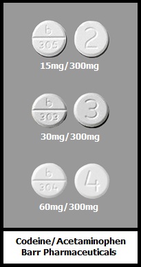 codeine/acetaminophen tablets Barr