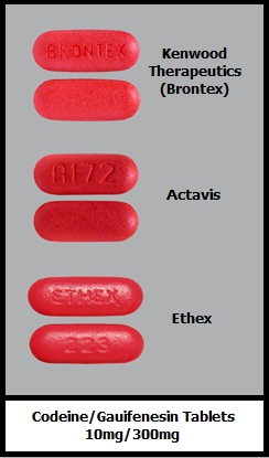Brontex codeine/guaifenesin tablets