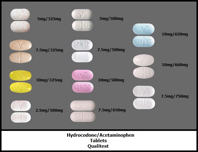 hydrocodone/acetaminophen tablets generic Qualitest