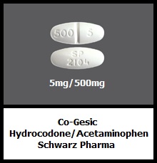 Co-gesic hydrocodone/acetaminophen tablets