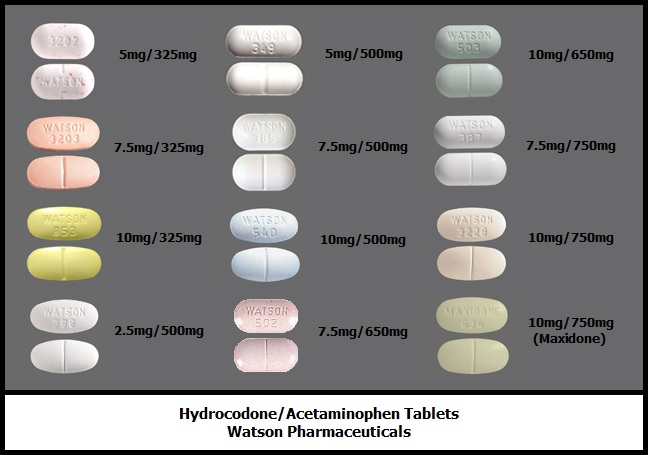 hydrocodone/acetaminophen tablets generic Watson