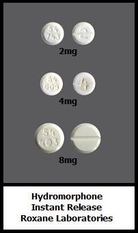hydromorphone tablets 2mg 4mg 8mg generic Roxane