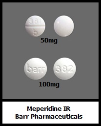 meperidine tablets 50mg 100mg generic Barr