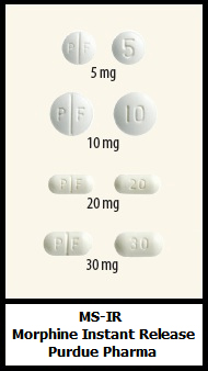 MS-IR morphine tablets 5mg 10mg 20mg 30mg