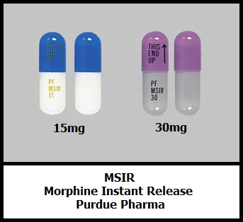 MSIR morphine capsules 15mg 30mg