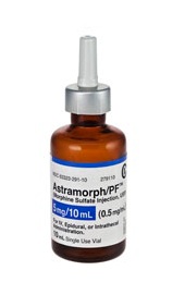 Astramorph/PF morphine iv 0.5mg 10ml vial APPPharma