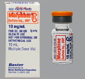 morphine iv 10mg 10ml vial Baxter