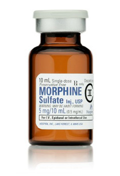 morphine iv 0.5mg 10ml vial Hospira