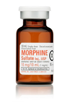 morphine iv 1mg 10ml vial Hospira