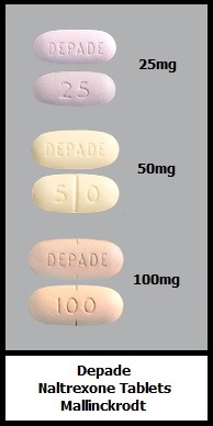 Depade naltrexone tablets 25mg 50mg 100mg