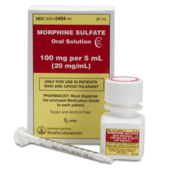 morphine oral solution 20mg/ml Roxane