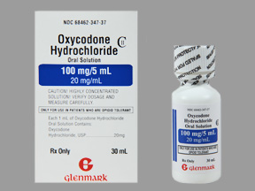 oxycodone oral solution 20mg/ml Glenmark