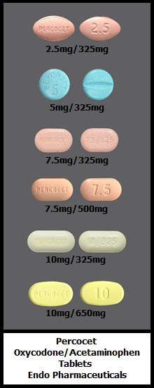 Percocet oxycodone/acetaminophen tablets Endo