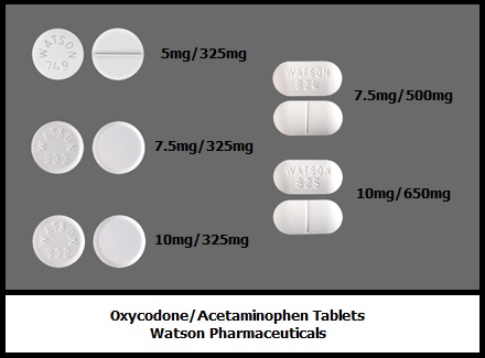 oxycodone/acetaminophen tablets generic Watson