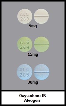 oxycodone tablets 5mg 15mg 30mg generic Alvogen