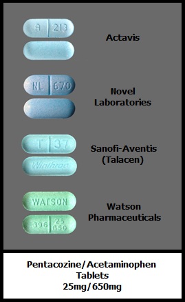 Talacen pentazocine/acetaminophen tablets