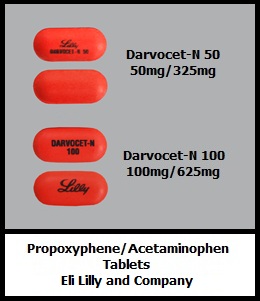 Darvocet-N 50 100 propoxyphene/acetaminophen tablets Eli Lilly
