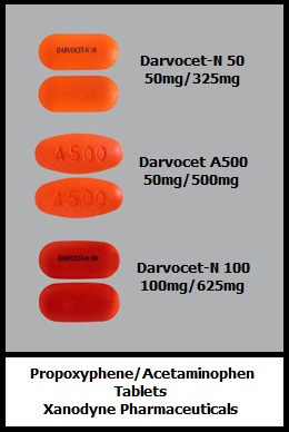 Darvocet-N 50 100 Darvocet-A500 propoxyphene/acetaminophen tablets Xanodyne