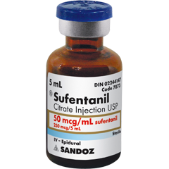 sufentanil iv 50mcg 5ml vial Sandoz