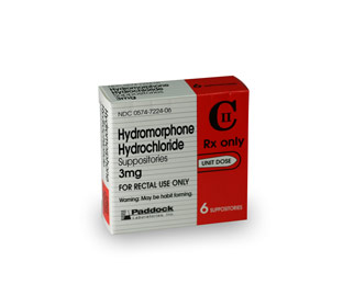 hydromorphone suppositories 3mg