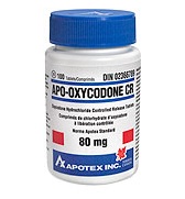 opiates generic oxycodone CR Apotex