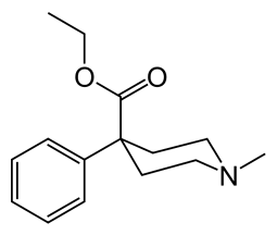Meperidine chemical structure pethidine